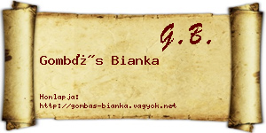 Gombás Bianka névjegykártya