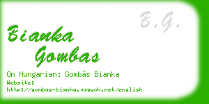 bianka gombas business card